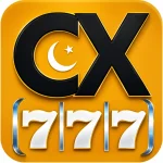 CX777 Game logo with black CX letters and silver 777 numbers on a golden yellow background.